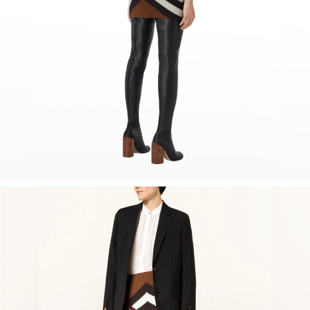 Burberry Brown and Black Women's Skirt 50% cashmete like new confirió a